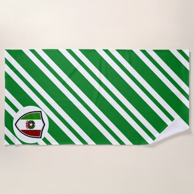 Italian flag-emblem beach towel (Front)