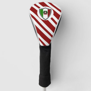 Italian flag-emblem golf head cover