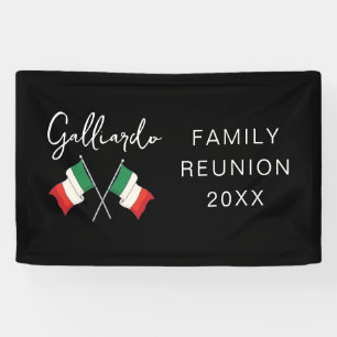 Italian Flag Family Reunion  Banner