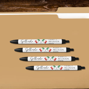 Italian Flag Family Reunion Black Ink Pen