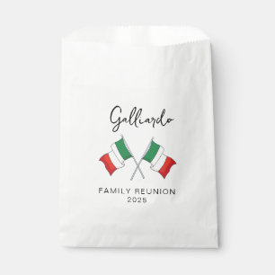 Italian Flag Family Reunion Favour Bags