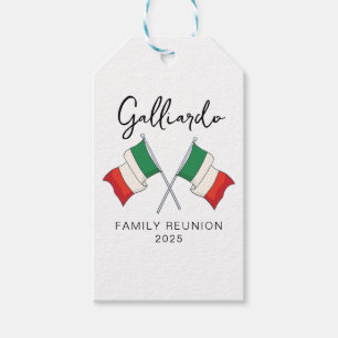 Italian Flag Family Reunion  Gift Tags