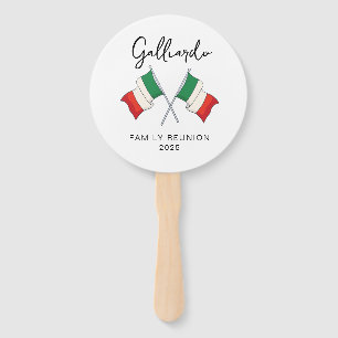 Italian Flag Family Reunion Hand Fan