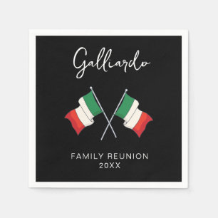 Italian Flag Family Reunion Napkin