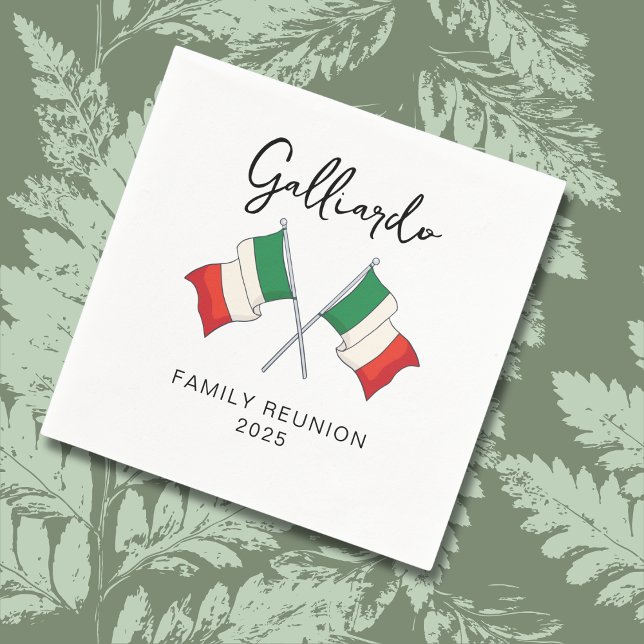 Italian Flag Family Reunion  Napkin (Creator Uploaded)