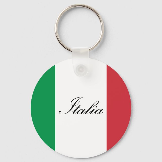 Italian Flag - Flag of Italy - Italia Key Ring (Front)