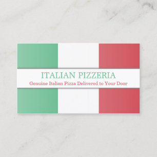 Italian Flag, Fully Customisable Business Card