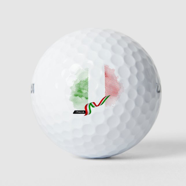 Italian flag golf balls (Front)