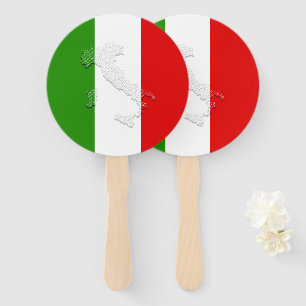 Italian flag hand fan
