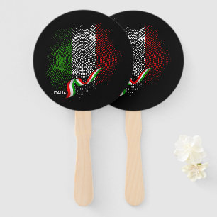 Italian flag hand fan
