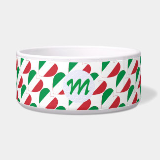 Italian Flag Heart Ruled and Personalised Pet