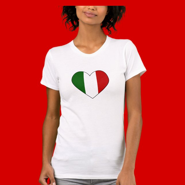 Italian Flag Heart Valentine T-Shirt (Creator Uploaded)
