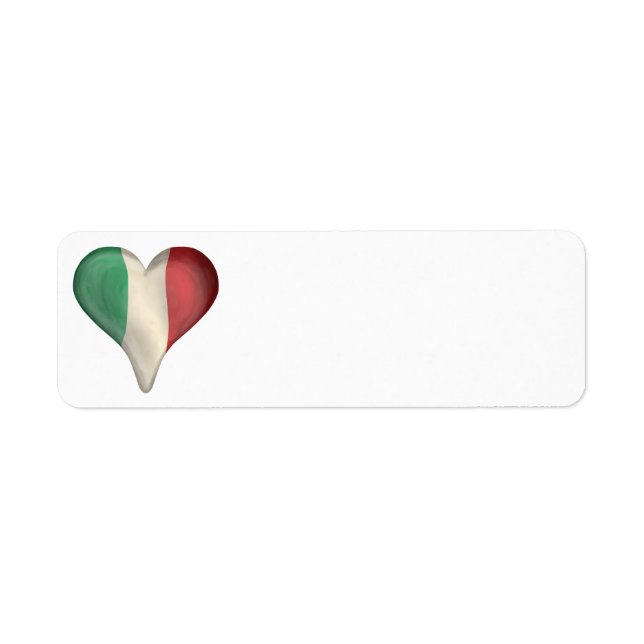 Italian Flag In A Heart (Front)
