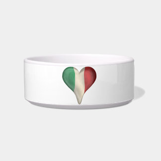 Italian Flag In A Heart Bowl