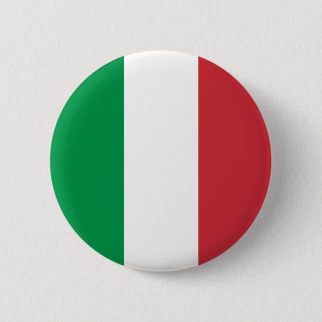 Italian Flag (Italy) 6 Cm Round Badge (Front)