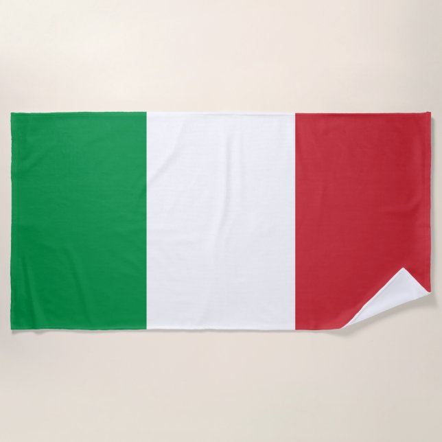 Italian Flag (Italy) Beach Towel (Front)