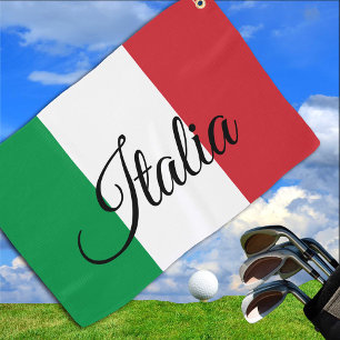 Italian Flag & Italy golf holiday /sports Italia G Golf Towel