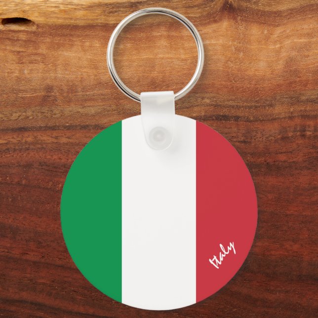 Italian flag & Italy holiday, patriots / sports Key Ring (Front)