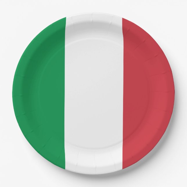 Italian Flag (Italy) Paper Plate (Front)