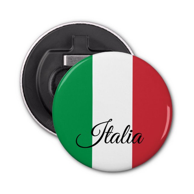 Italian Flag & Italy party /sports Italia drink Bottle Opener (Front)