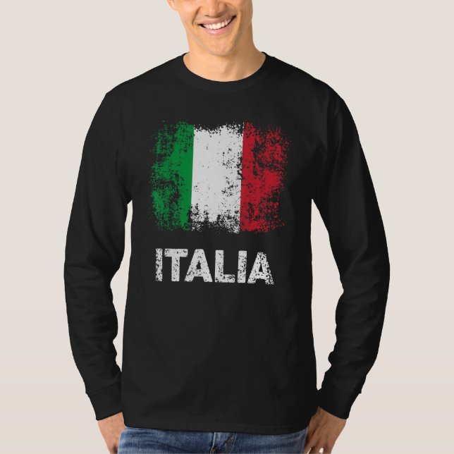 Italian Flag Italy Patriotic Italia Flag T-Shirt (Front)