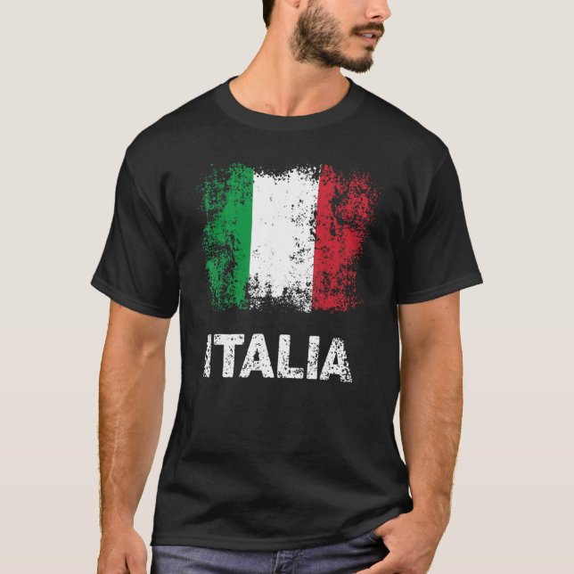 Italian Flag Italy Patriotic Italia Flag T-Shirt (Front)