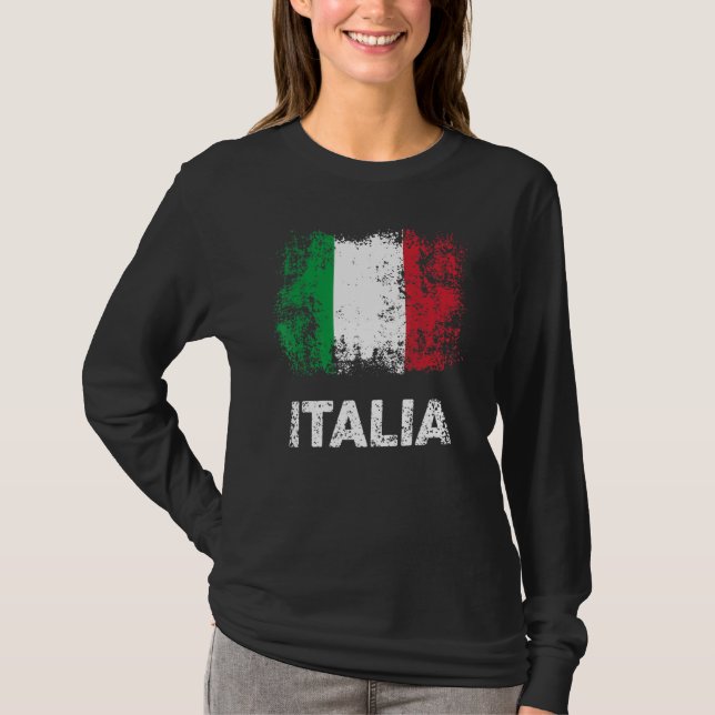 Italian Flag Italy Patriotic Italia Flag T-Shirt (Front)
