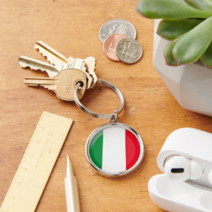 Italian flag key ring