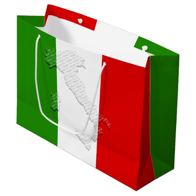 Italian flag large gift bag (Front Angled)