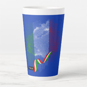 Italian flag latte mug