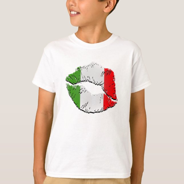 Italian Flag Lips T-Shirt (Front)
