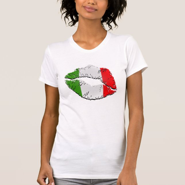 Italian Flag Lips T-Shirt (Front)