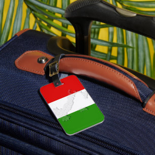 Italian flag luggage tag
