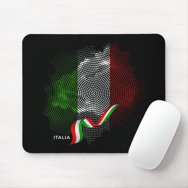 Italian flag mouse pad (With Mouse)