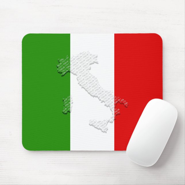 Italian flag mouse pad (With Mouse)