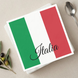Italian flag Napkins, travel, Italy party / sports Napkin