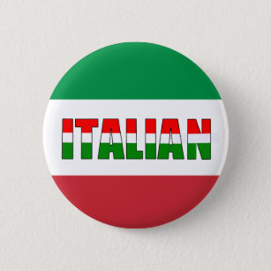 Italian Flag of Italy 6 Cm Round Badge