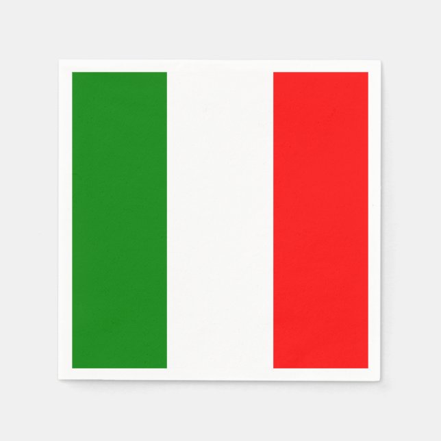 Italian Flag of Italy Bandiera d'Italia Napkin (Front)