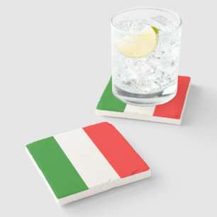 Italian Flag of Italy bandiera d'Italia Tricolore Stone Coaster