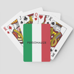 Italian flag of Italy custom playing cards