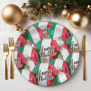 Italian Flag Ornaments Paper Plate