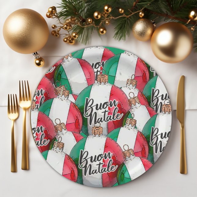 Italian Flag Ornaments Paper Plate (Creator Uploaded)