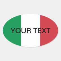 Italian flag oval sticker | Flag of Italy