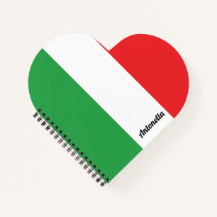 Italian Flag Personalised  Notebook