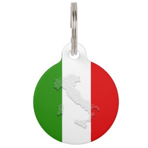 Italian flag pet tag