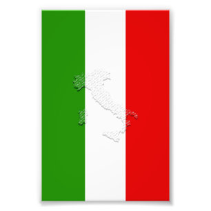 Italian flag photo print