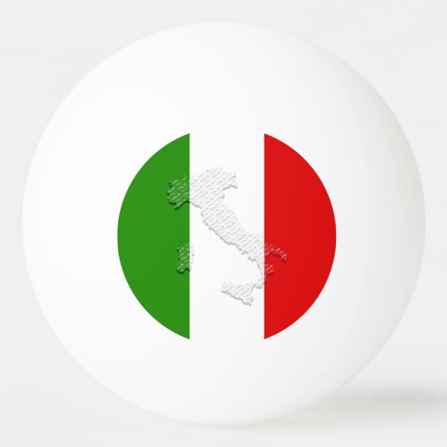 Italian flag ping pong ball (Front)