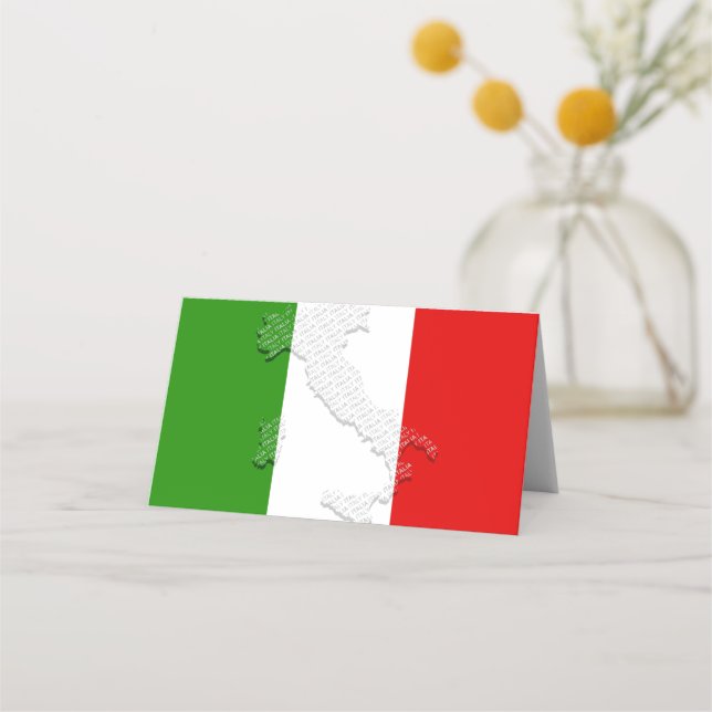 Italian flag place card (Front)