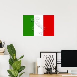Italian flag poster