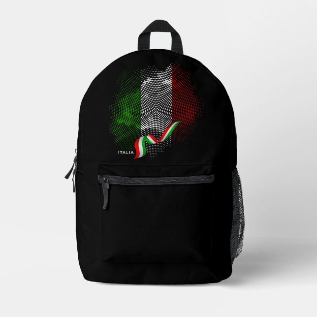 Italian flag printed backpack (Front)